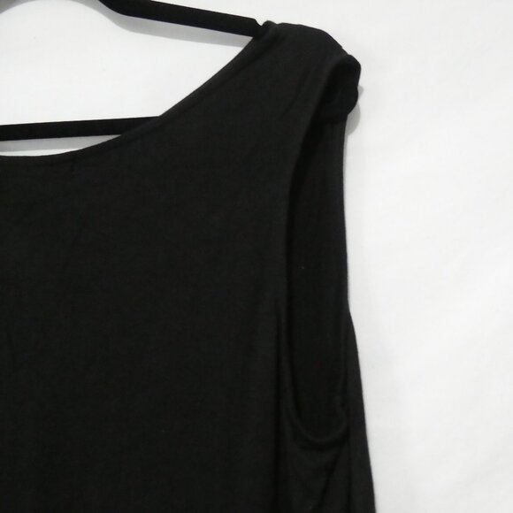 ADDITION ELLE | 1X | Black Sleeveless Top With Lace Trim Hem - Picture 11 of 14